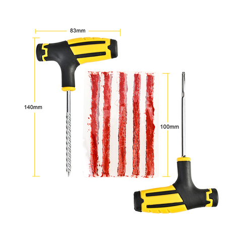 Reparación de neumáticos de coche herramienta Kit de reparación de neumáticos varilla herramienta Auto bicicleta neumático sin cámara tapón para pinchazo de neumático herramientas de garaje ► Foto 1/6