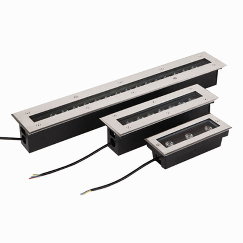 Rectángulo LED luz subterránea para suelo de exteriores para jardín luz ...