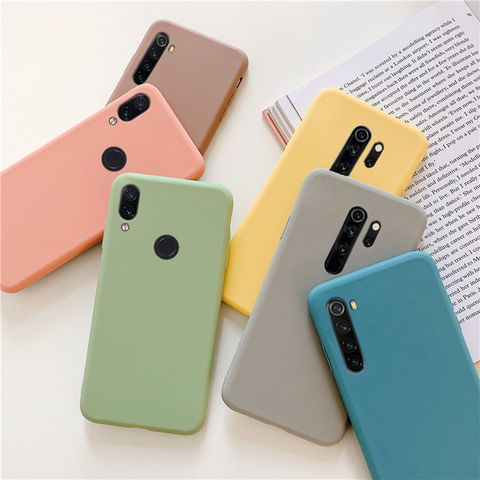 Coque souple en tpu pour xiaomi, compatible modèles redmi note 9 pro, 8, 7, note 8 pro, 8a, 7a, 8T, couleurs acidulées, mat ► Photo 1/6