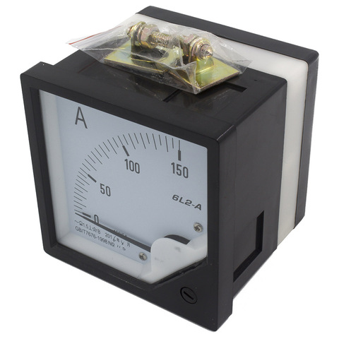 6L2 série 6L2-A ampèremètre à pointeur ampèremètre analogique taille 80mm x 80mm besoin d'inducteur mutuel assorti 100/5A 150/5A 250/5A 50-500/5A ► Photo 1/4