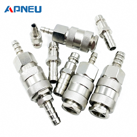 2 pièces norme européenne ue Euro Type raccord pneumatique raccord rapide connecteur coupleur pour compresseur d'air 6mm 8mm 10mm tuyau barbe ► Photo 1/6