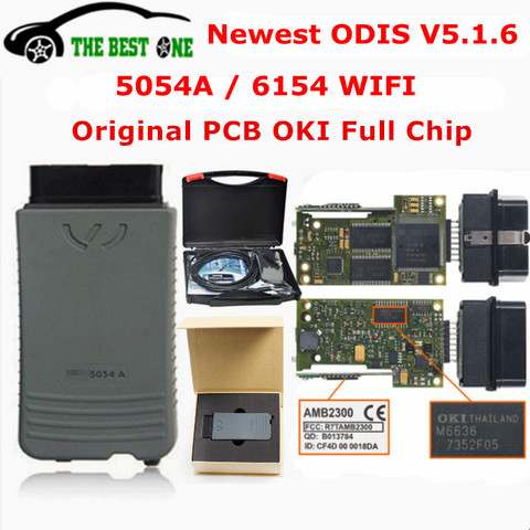 D'origine OKI VAS 5054A ODIS V4.4.1 Keygen Bluetooth AMB2300 VAS 6154 WIFI VAS5054A Plein Puce VAS5054 UDS Pour VAG Diagnostic outil ► Photo 1/6