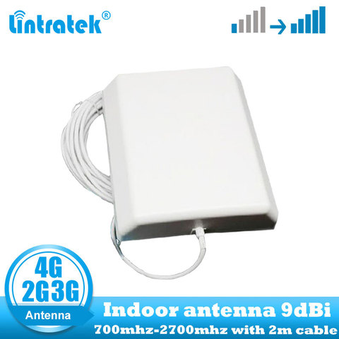 Lintratek 9dbi 700-2700Mhz 2G 3G 4G antenne de panneau d'intérieur GSM CDMA WCDMA LTE UMTS antenne de répéteur d'intérieur 4G LTE antenne murale ► Photo 1/6