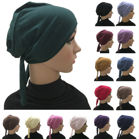 Couverture complète intérieur musulman coton Hijab casquette islamique coiffe de tête chapeau sous-écharpe os Bonnet turc foulards musulman couvre-chef ► Photo 1/6