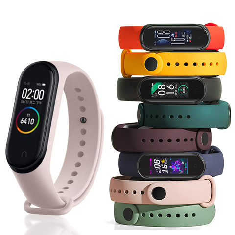 Pour Xiaomi Mi Band 3 4 5 Bracelet pour Mi Band 4 5 Silicone Sport Bracelet Bracelet Bracelet pour Xiaomi MiBand 3 Remplacement Sangle ► Photo 1/6