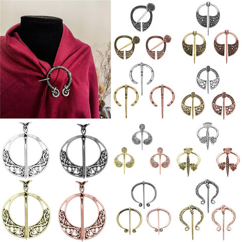 2022 femmes hommes forgé à la main médiévale nordique runique Viking bijoux Vintage Wulflund boucles de ceinture Viking cape broche cape broche ► Photo 1/6