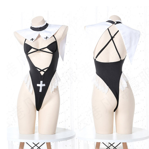 Lolita – maillot de bain une pièce, Lingerie Sexy pour femmes, uniforme de Cosplay de nonne, vente en gros, livraison directe ► Photo 1/6