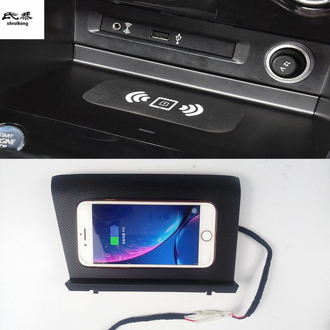 15W QI chargeur de téléphone de charge sans fil plaque de charge rapide support pour téléphone pour 2017-2022 Volkswagen VW Tiguan 2th MK2 ► Photo 1/2