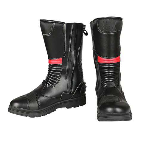 Bottes de Moto hommes femmes équitation mi-mollet cheville été hiver imperméable à l'eau chaude Moto chaussures longues protège-pieds B1006 ► Photo 1/6