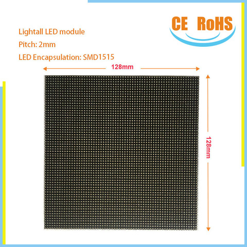 Panneau led P2 de haute qualité, 128x128mm, mini module led d'intérieur, 32 modules de balayage, matrice de pixels 64x64 pixels, affichage led P2.5 P3 P6 ► Photo 1/6