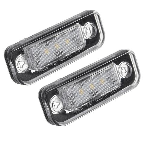 Lampe de éclairage de plaque d'immatriculation LED sans erreur pour Mercedes Benz W203 5D W211 W219 R171 DC 12V 3- SMD lumière blanche LED plaque d'immatriculation LED ► Photo 1/6