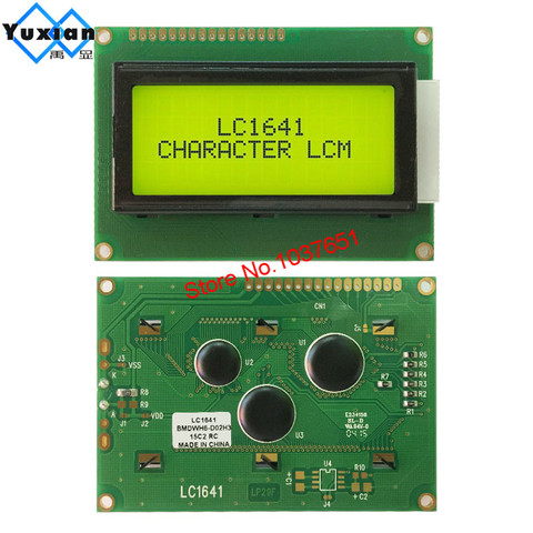 Module lcd 16*4 1604 caractères, affichage vert, LC1641 au lieu de ST7066 HD44780 WH1604A PC1604-A LMB164A AC164A ► Photo 1/1