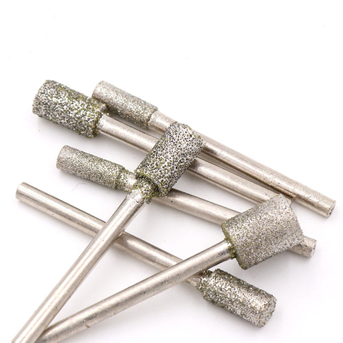 Mèches de meulage diamant pour Dremel 60, 3/4/5/6/8mm, cylindres, grain grossier ► Photo 1/5