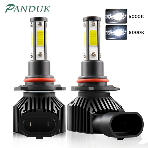 PANDUK – ampoule de phare de voiture automatique, 2 pièces, LED 360 degrés 14000LM H7 H11 LED H8 H9 9005 HB3 9006 HB4, feu antibrouillard 6000K 12V 6000K ► Photo 1/6