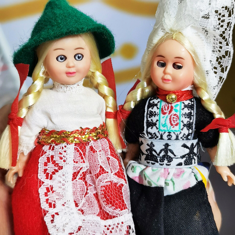 Mini poupée princesse Vintage pour filles, jouet mignon, monde National, 10cm, à la mode, yeux scintillants, cadeau ► Photo 1/6