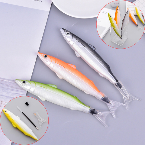 Stylo de modélisation de poisson mignon créatif 5mm, 1 pièce, jolie papeterie de forme particulière ► Photo 1/6