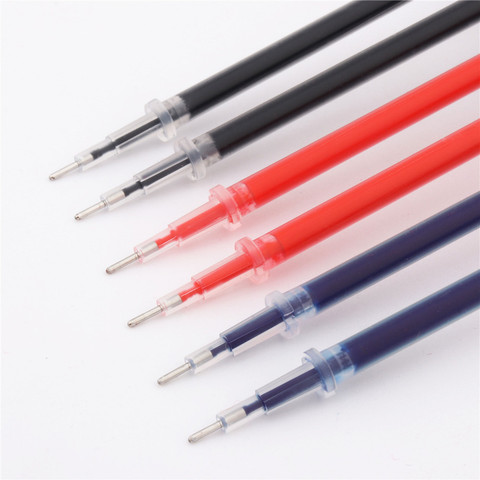 Recharge d'encre noire, bleue et rouge, 10 pièces, haute qualité, stylo Gel, cartouche d'encre Fine, papeterie de bureau pour étudiants ► Photo 1/6
