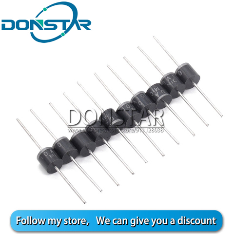 10 pièces 10A10 6A10 20A10 R-6 DIP 6A 10A 20A 1000V électrique Axial Redresseur Diode ► Photo 1/2