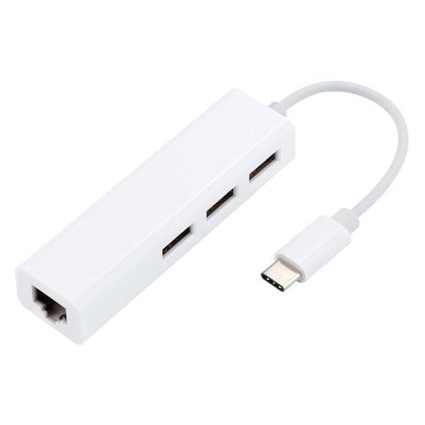 HUB USB 3.1 Type C vers USB RJ45 Ethernet Lan, Thunderbolt 3 USB-C, adaptateur Dock pour Macbook PC ► Photo 1/6