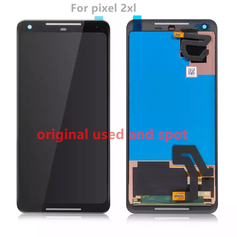 Affichage à cristaux liquides Original du Pixel 2xl de 100% pour l'affichage à cristaux liquides du Pixel 2 XL d'affichage à cristaux liquides de Googl e Pixel 2 XL utilisé et tache ► Photo 1/6