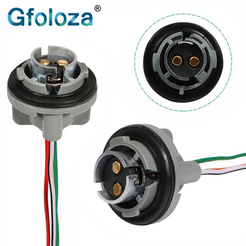 Gfoloza-support de prise, ampoules, 1157 BAY15D P21/5W, connecteur de Base pour marche arrière de voiture, phares de freins, 2 pièces, 1156 BA15S P21W ► Photo 1/6