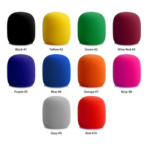 Housse de protection en mousse pour micro de scène portable, couleurs mélangées, 10 couleurs, en forme de boule, pare-vent, karaoké, DJ ► Photo 1/6