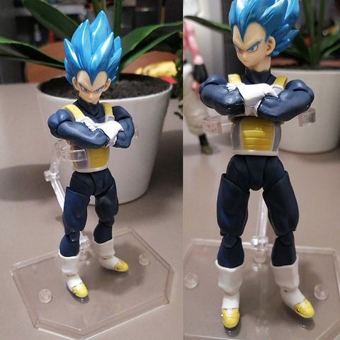 SHF Dragon Ball dieu végéta Figure Super Saiyan Figure Anime Dragon Ball Super végéta bleu figurines figurines Figuarts jouets 15cm ► Photo 1/6