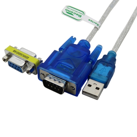 Adaptateur USB vers RS232 COM, Port série, câble DB9 à 9 broches, convertisseur avec adaptateur femelle, sans CD, compatible avec Windows 8 ► Photo 1/6