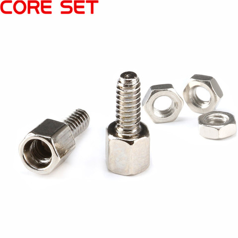 Vis à tête hexagonale 5 + 7MM | 200 pièces/lot, avec écrou, 5MM + 7MM pour d-sub VGA DB9 DB15 DB25 RS232 COM, connecteur série ► Photo 1/6