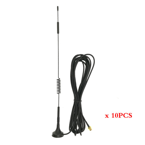 Lot de 10 antennes magnétiques 12dBi, 700-2700MHz, 2G 3G 4G LTE, connecteur mâle SMA, GSM, routeur externe 3M 5M ► Photo 1/6