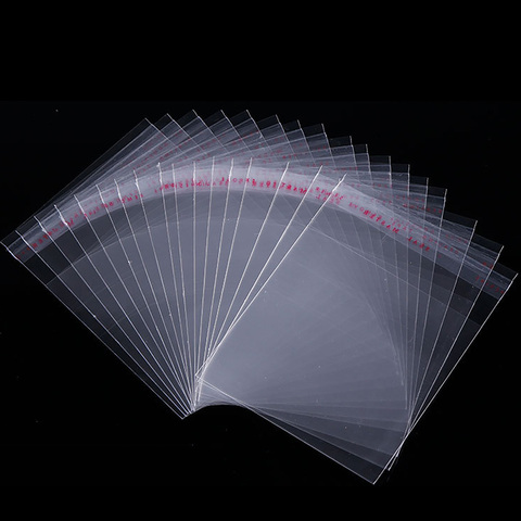 Sachets en plastique transparents refermables, petits sacs pour bijoux, emballage de bonbons, cadeaux, biscuits, 100 pièces ► Photo 1/6