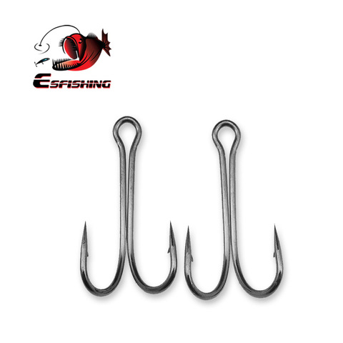 KESFISHING 10pcs Long Shank Double Hook Weedless Fishing hook Duple Hook for Jig Bass Fish Hook Fishing Attack For Soft Lure ► Photo 1/6