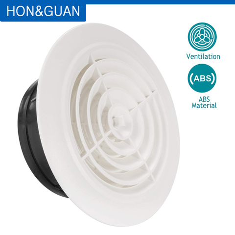 3 ~ 8 ''rond en plastique Grille persienne réglable Grille couverture mur fenêtre plafond Ventilation sortie pour salle de bain cuisine évacuation ► Photo 1/6