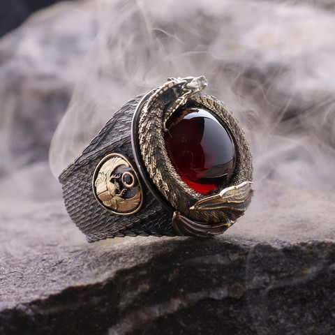 FDLK – bagues Dragon Vintage pour hommes, bijoux en or noir, cadeau d'anniversaire créatif, bague de luxe de Style Punk ► Photo 1/6