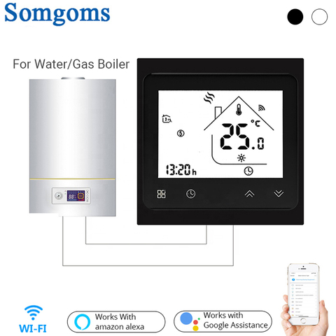 Chaudière intelligente à gaz, Wifi, BHT-002 Tuya, Thermostat 3a, contrôle à distance par application de température à eau/gaz, fonctionne avec Alexa et Google Home ► Photo 1/6