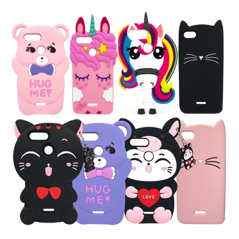 Pour Xiaomi Redmi 6 6A étui Silicone doux 3D licorne chat ours housse pour Xiaomi Redmi 6A 6 A 5.45 pouces téléphone Coque Fundas ► Photo 1/6