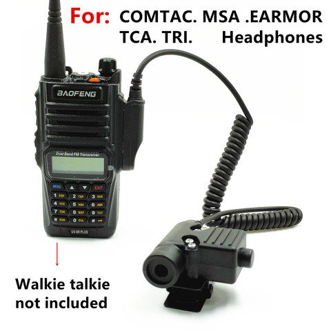 Tactical U94 PTT Headset Accessory PTT For COMTAC MSA EARMOR TCA TRI Headphones for BAOFENG  UV-XR A58 UV9R UV-9R Plus Radio ► Photo 1/5