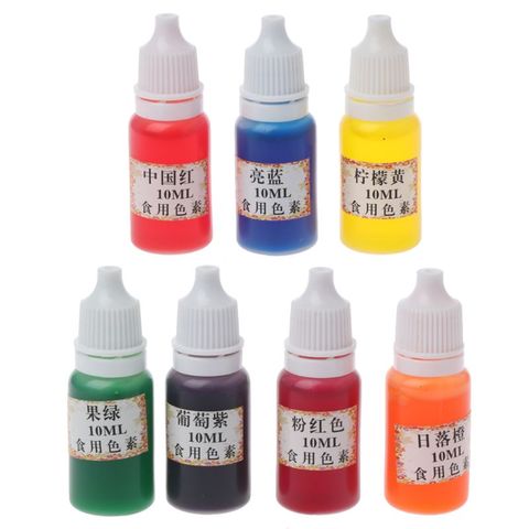 7 couleurs Colorant ensemble de Colorant Slime bijoux faisant la peau sans danger liquide résine Pigments matériel bricolage cristal moule savon gâteau faisant des outils ► Photo 1/6