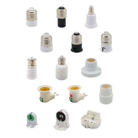 Support de lampe E27, E40 E14 B22, convertisseur T5 T8 2G11 supports de lumière GU5.3 MR11 MR16, Base de lampe avec adaptateur prise US et ue, 2 pièces/lot ► Photo 1/5