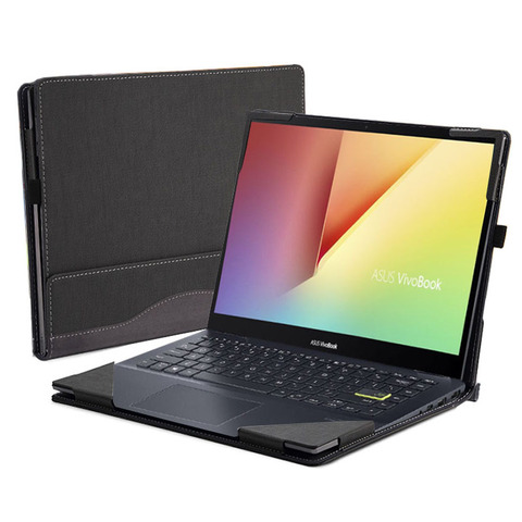 Étui pour ASUS VivoBook à rabat 14 TM420, housse amovible pour ordinateur portable, sac de protection, stylet, cadeaux ► Photo 1/5