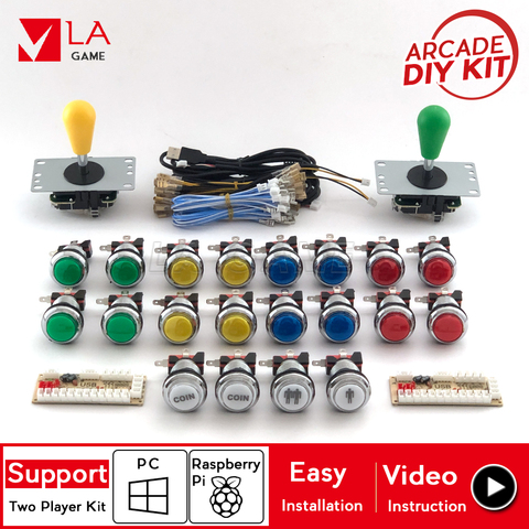 Kit d'arcade à monter soi-même, joystick avec boule ovale, muble, kit d'arcade avec commandes d'arcade à led ► Photo 1/6