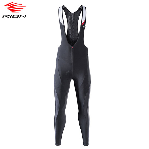 RION hommes hiver thermique polaire cyclisme bavoir pantalon VTT fermeture éclair cyclisme collants Pro Team Gel rembourré vtt vélo pantalons longs cuissard long hiver pro ► Photo 1/6