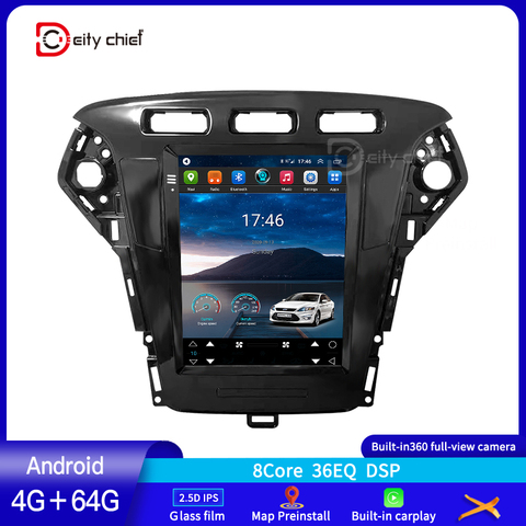 Autoradio Android, navigation à écran Vertical, lecteur multimédia, 2din, pour voiture Ford Mondeo mk4 (2011, 2012, 2013, 2014, 2015) ► Photo 1/6