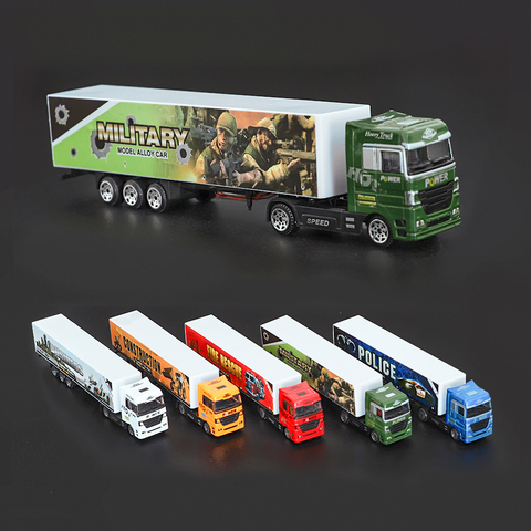 HO 1/87 modèle camion conteneur alliage moulé sous pression voiture échelle jouets véhicules Carrie ingénierie pour enfants garçons ► Photo 1/6