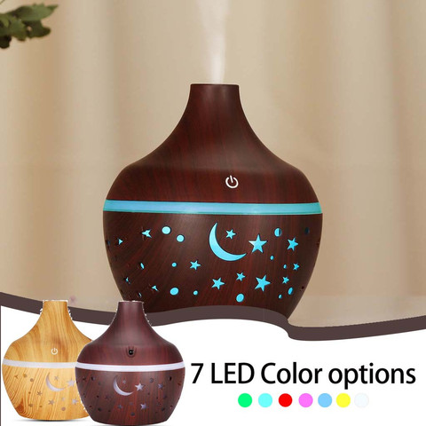 300ML humidificateur d'air Led coloré ultrasons arôme humidificateur huile essentielle diffuseur arôme aromathérapie humidificateur livraison directe ► Photo 1/6