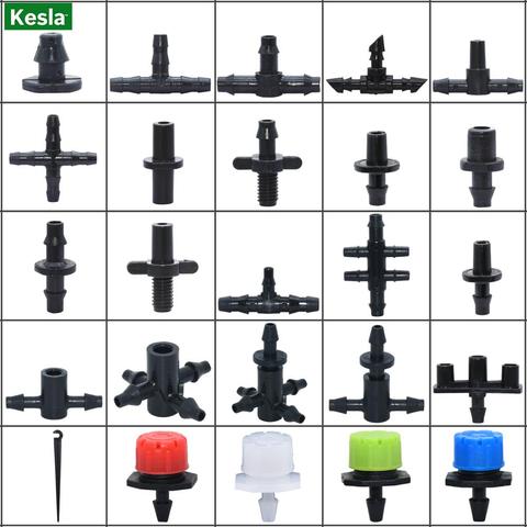 KESLA – connecteur d'irrigation de jardin en barbelé, coude simple et Double, coude goutte à goutte, flèche, raccord d'arrosage croisé pour tuyau 3/5 4/7mm ► Photo 1/6