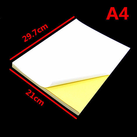 Étiquette autocollante A4, 50 feuilles de papier autocollant A4 pour imprimante à jet d'encre, mat ou brillant au choix ► Photo 1/4