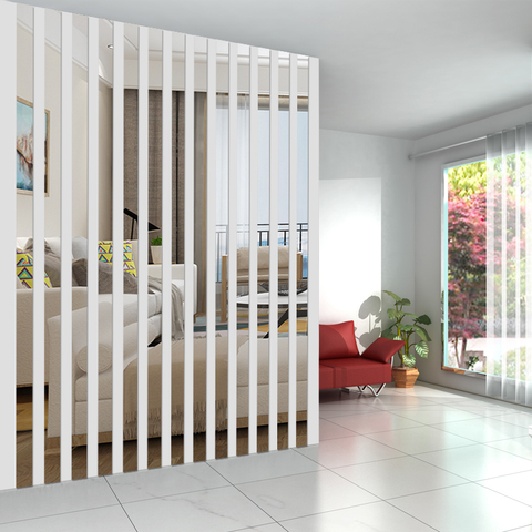 Lignes de taille acrylique 3d miroir Stickers muraux salon lignes simples autocollant mural pour chambre géométrie Rectangle décoration de la maison ► Photo 1/6