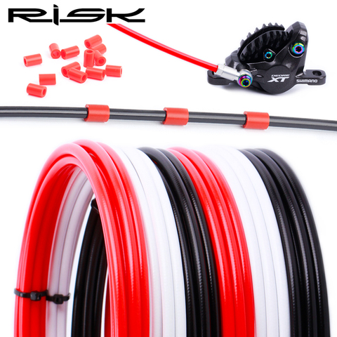 Risque – tuyau de câble de frein hydraulique de vélo, 5mm, avec tissage en Nylon, Tube d'huile pour vtt, 3 couleurs ► Photo 1/6
