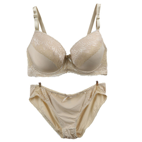 Ensemble Lingerie Sexy en dentelle florale, ensemble string et soutien-gorge Push Up, sous-vêtements pour femmes ► Photo 1/5